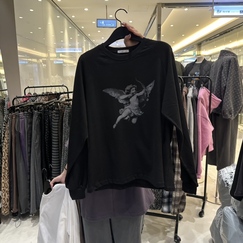 CREDITO韓國直郵㊣女士新品熱賣25秋冬人氣推薦時尚長袖T恤CREDITO長袖T恤圖色3