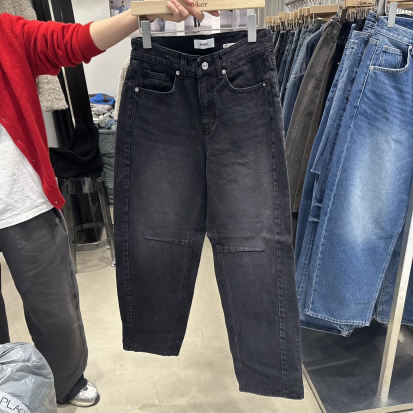 ACKER韓國代購㊣女裝新品職業25秋冬休閑熱賣時尚推薦牛仔褲ACKER牛仔褲圖色1