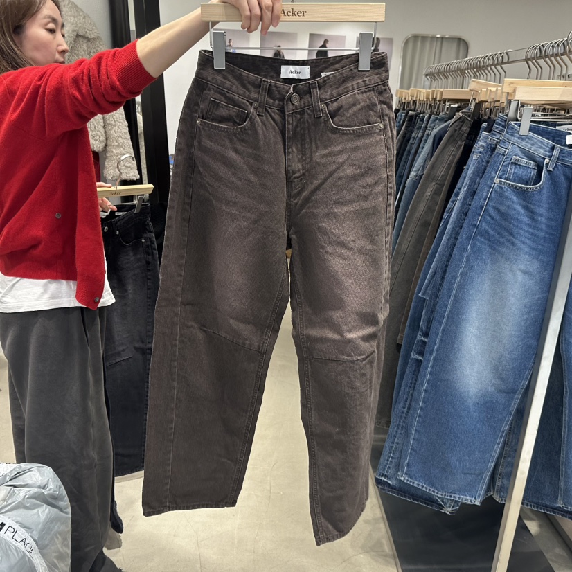 ACKER東大門㊣直郵女裝新品人氣休閑推薦25秋冬時尚職業牛仔褲ACKER牛仔褲圖色1