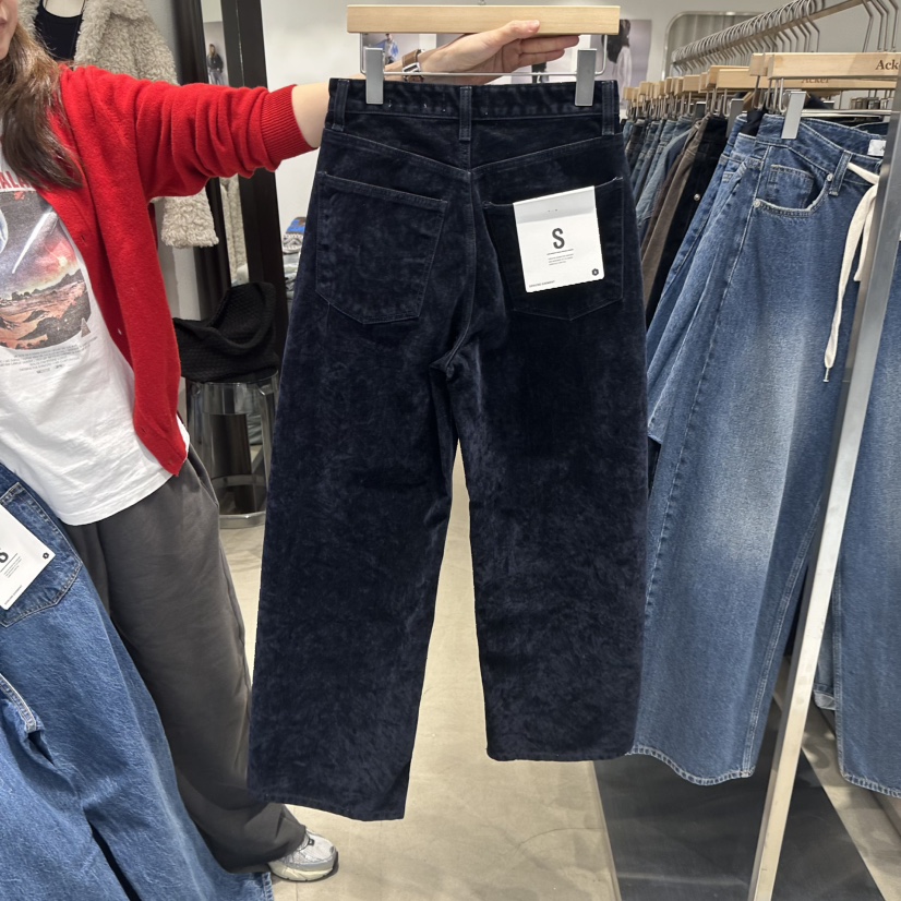 ACKER東大門㊣實拍女士新品時尚熱賣25秋冬推薦牛仔褲天鵝絨ACKER牛仔褲