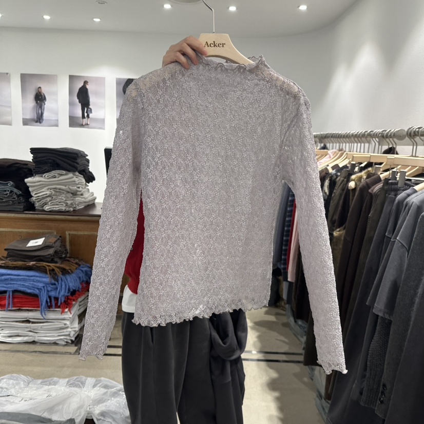 ACKER東大門㊣代購女士新品休閑職業熱賣人氣襯衫蕾絲衫蕾絲ACKER襯衫/蕾絲衫圖色1