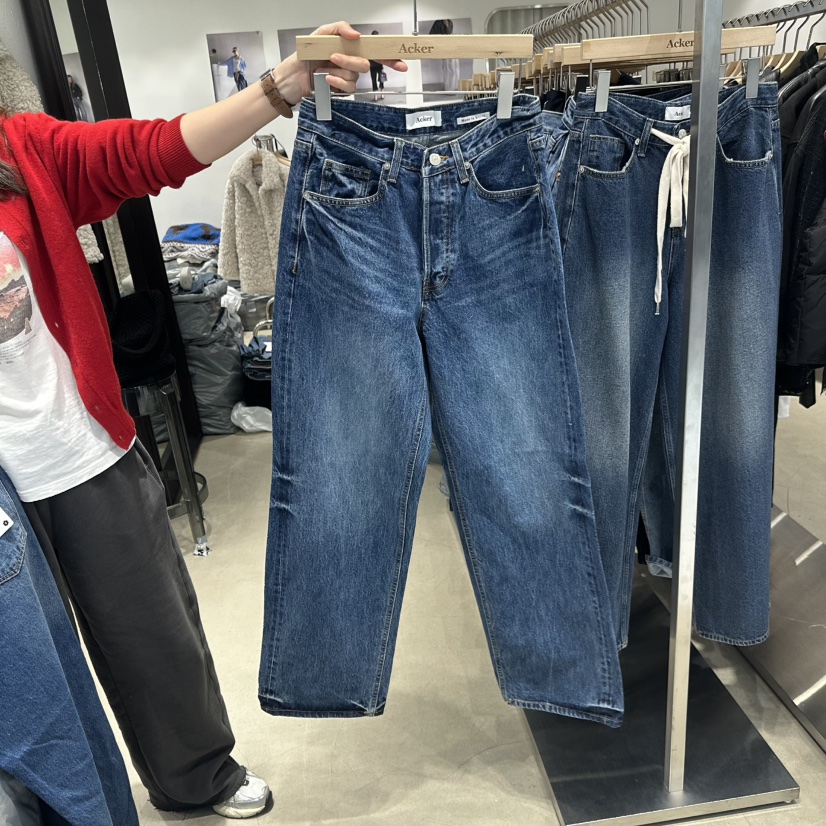 ACKER東大門㊣代購女士新品休閑推薦25秋冬時尚人氣職業牛仔褲ACKER牛仔褲圖色1
