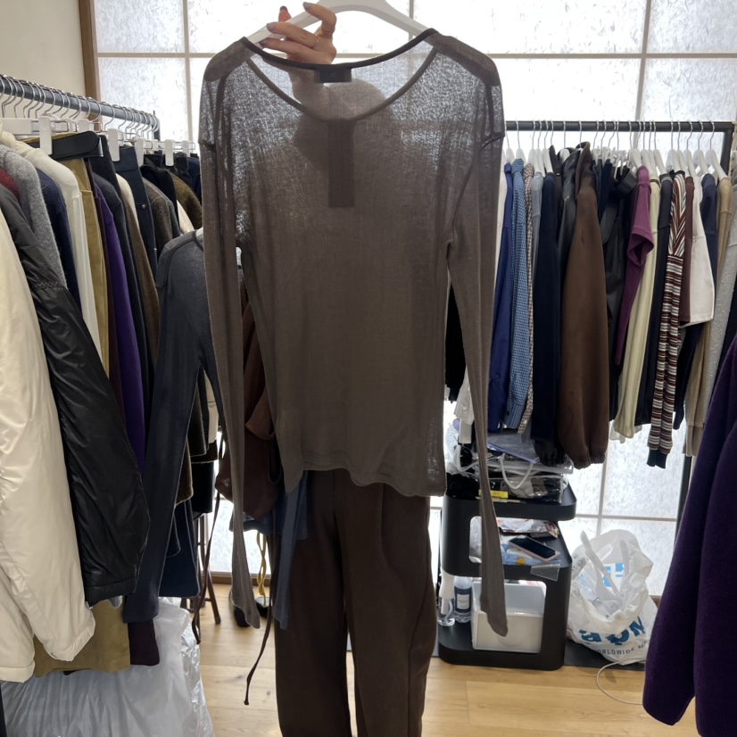 FLAT韓國直郵㊣女士新款職業熱賣推薦時尚休閑25秋冬長袖T恤FLAT長袖T恤