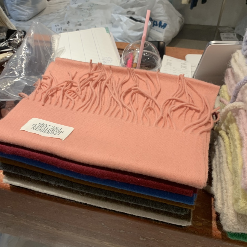 UNDERSON東大門㊣代購女士新款推薦人氣25秋冬圍巾披肩圍巾UNDERSON圍巾/披肩圖色1