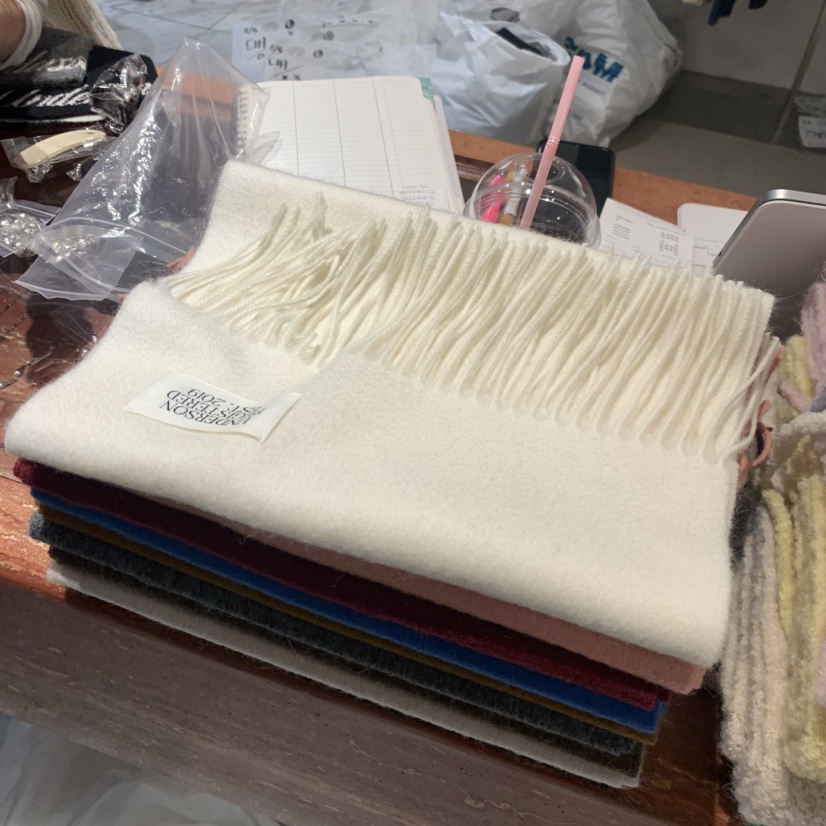 UNDERSON東大門㊣代購女士新款推薦人氣25秋冬圍巾披肩圍巾UNDERSON圍巾/披肩圖色2