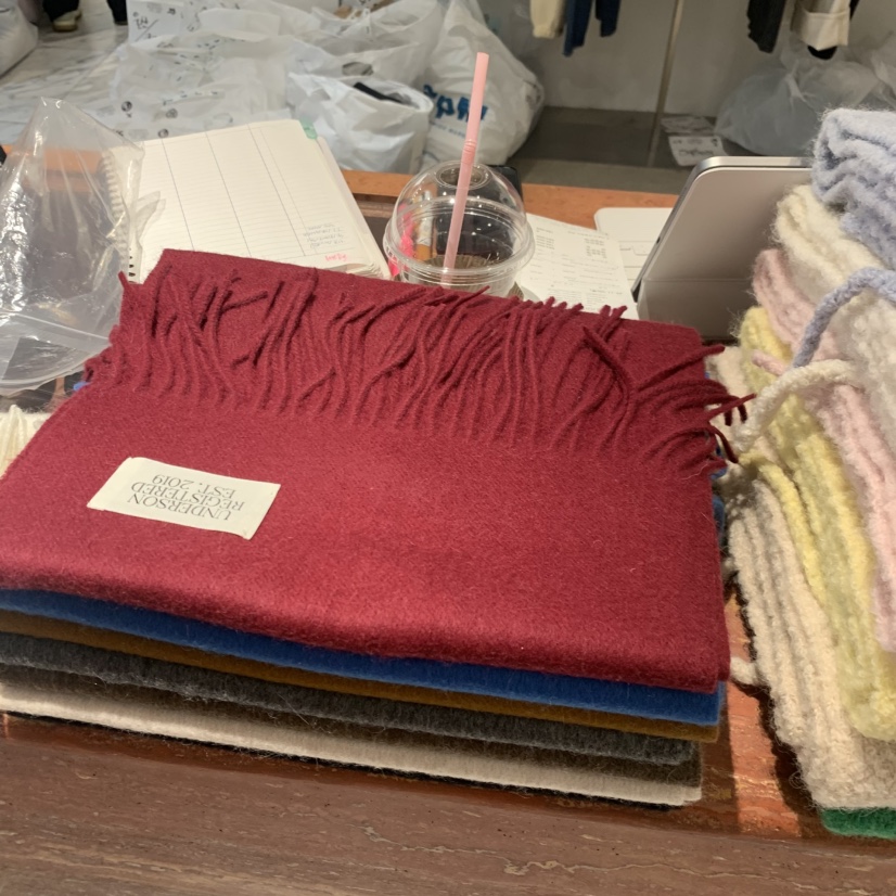 UNDERSON東大門㊣代購女士新款推薦人氣25秋冬圍巾披肩圍巾UNDERSON圍巾/披肩圖色3