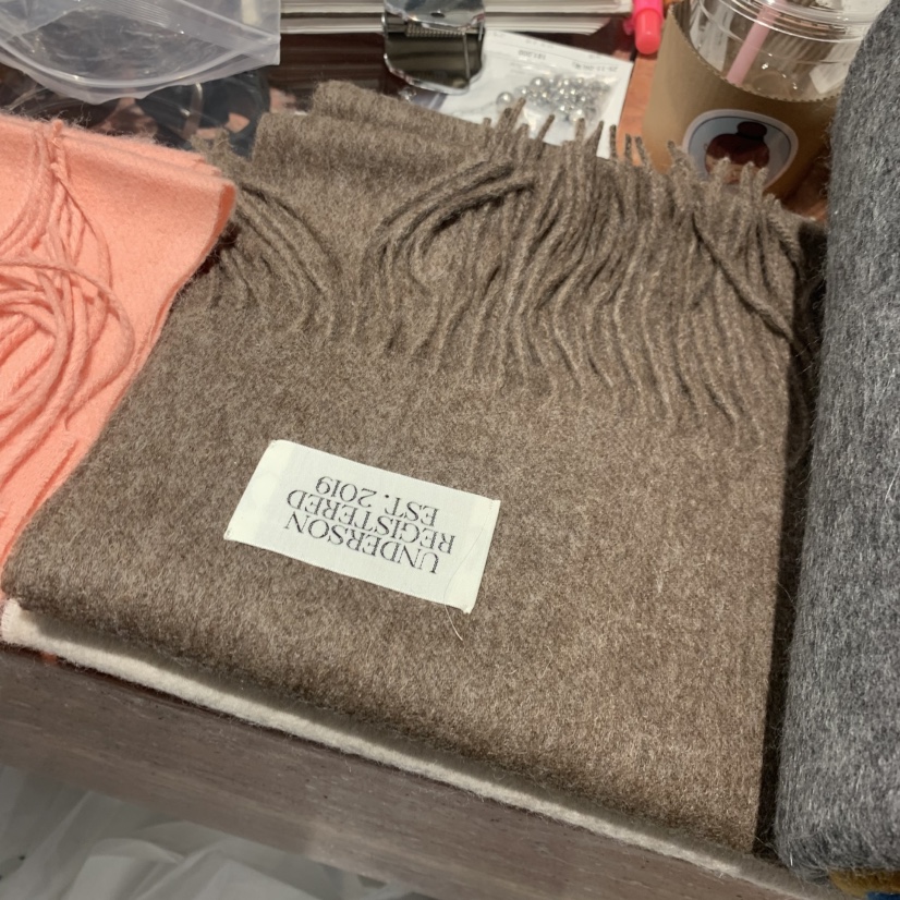 UNDERSON東大門㊣代購女士新款推薦人氣25秋冬圍巾披肩圍巾UNDERSON圍巾/披肩圖色6