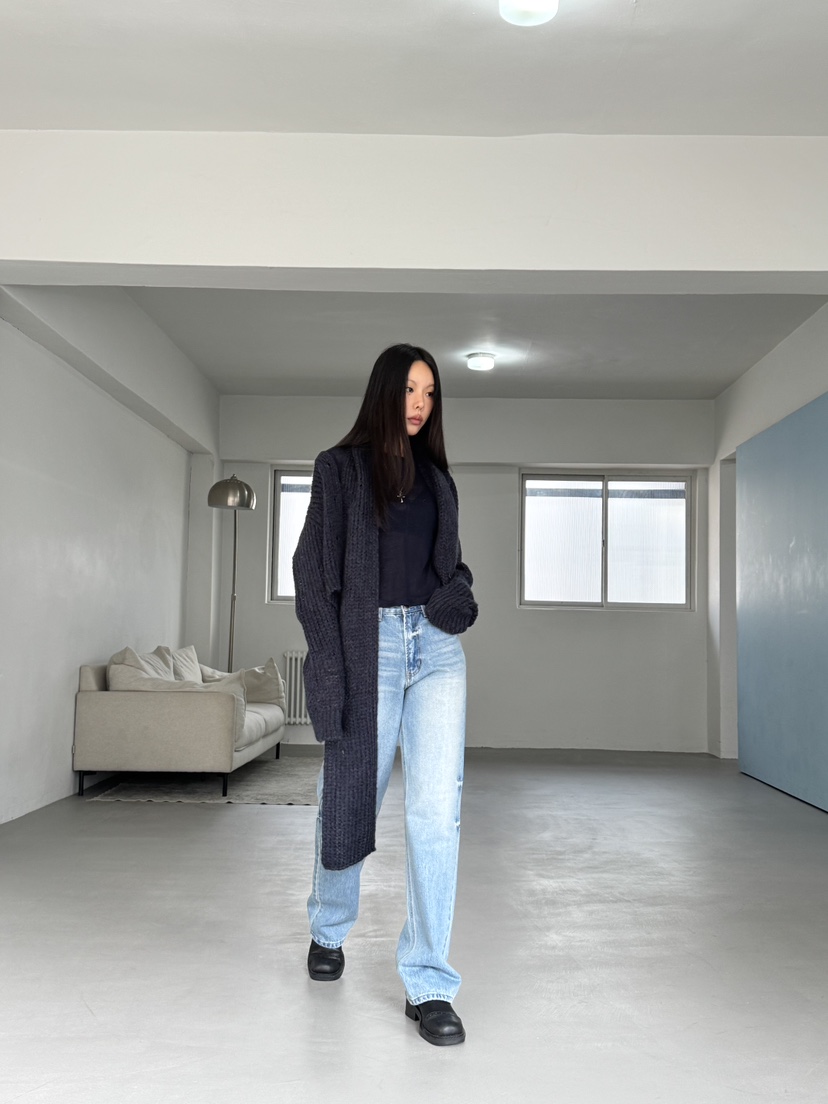 LIMLIMLIM東大門㊣實拍女士新款25秋冬套裝不含內搭含圍巾兩件套馬海毛LIM LIM LIM套裝