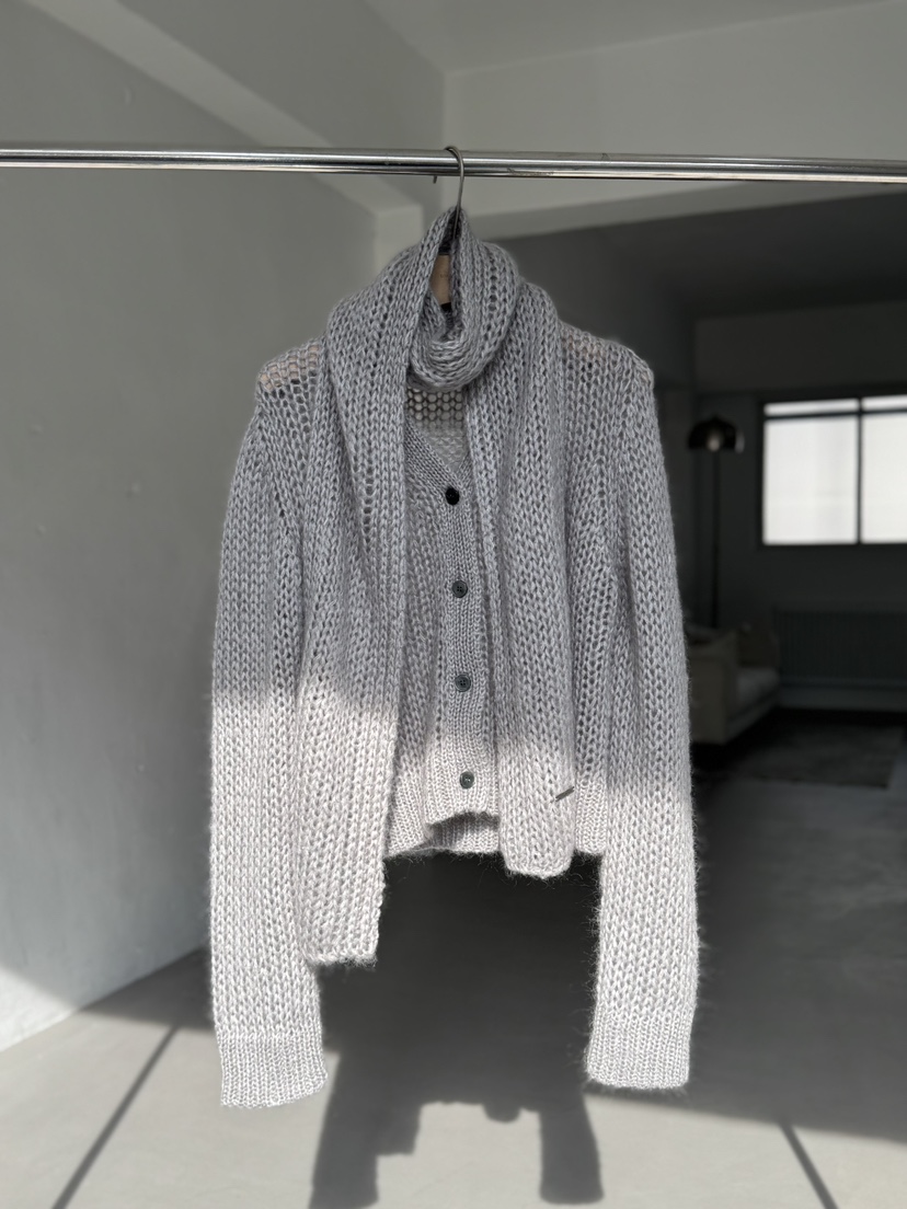 LIMLIMLIM東大門㊣實拍女士新款25秋冬套裝不含內搭含圍巾兩件套馬海毛LIM LIM LIM套裝圖色1