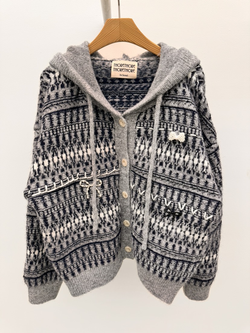 THORE韓國直郵㊣女裝新款推薦25秋冬職業休閑人氣時尚針織衫THORE針織衫圖色2