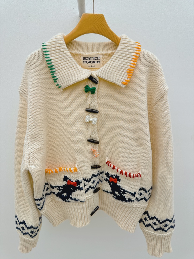 THORE東大門㊣實拍女士新款時尚推薦25秋冬職業人氣熱賣針織衫THORE針織衫圖色1