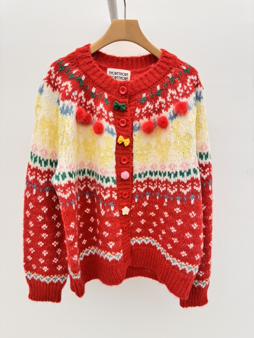 THORE韓國直郵㊣女裝新品25秋冬職業休閑人氣時尚熱賣針織衫THORE針織衫圖色1