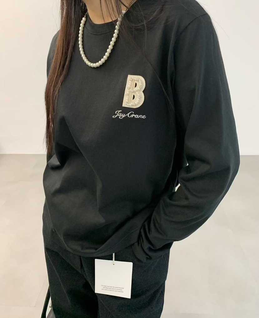 J CRANE-A東大門㊣實拍女裝新品職業25秋冬推薦時尚長袖T恤J CRANE長袖T恤