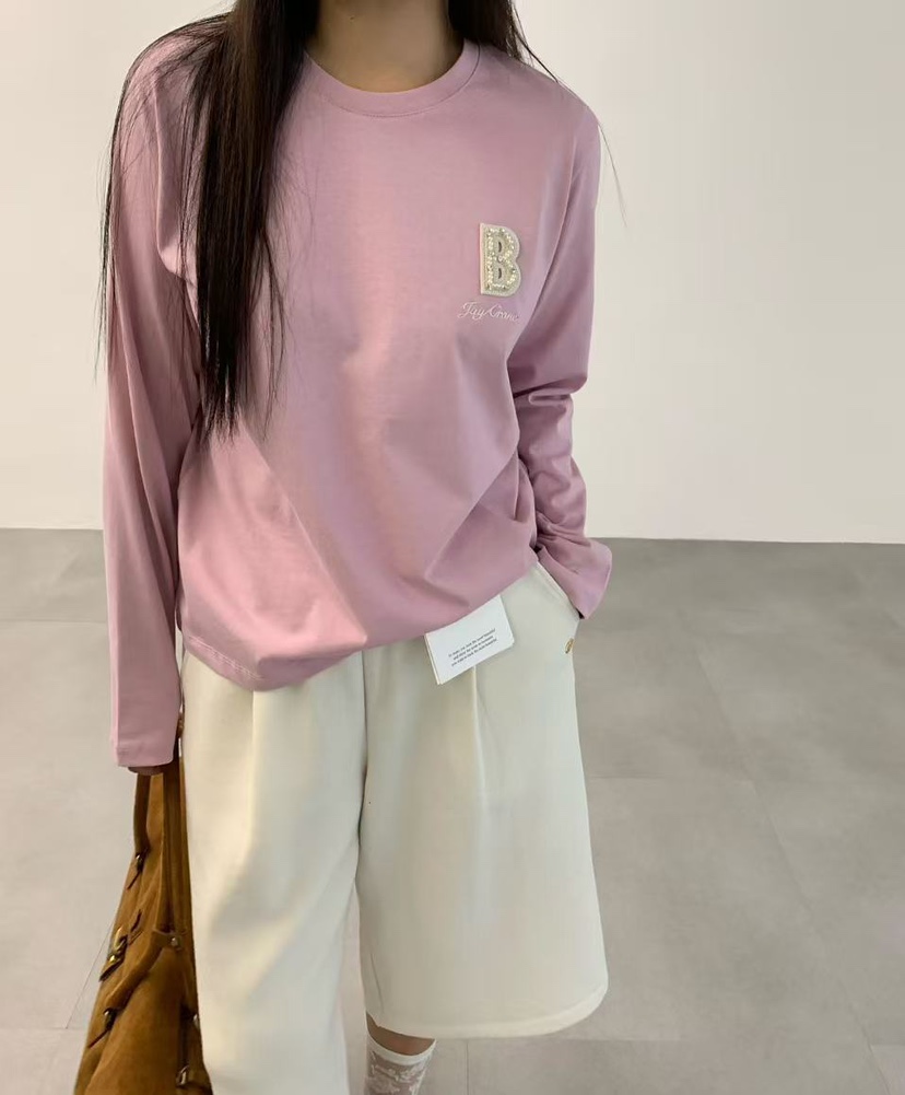 J CRANE-A東大門㊣實拍女裝新品職業25秋冬推薦時尚長袖T恤J CRANE長袖T恤