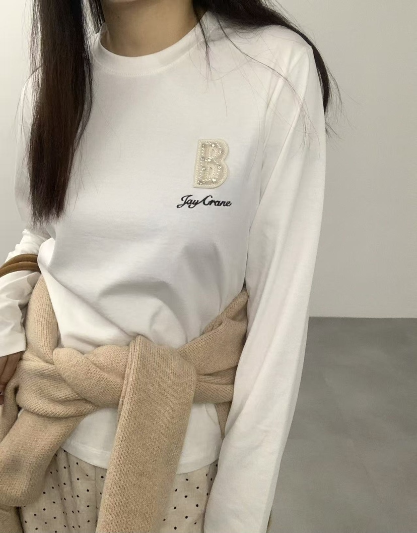 J CRANE-A東大門㊣實拍女裝新品職業25秋冬推薦時尚長袖T恤J CRANE長袖T恤