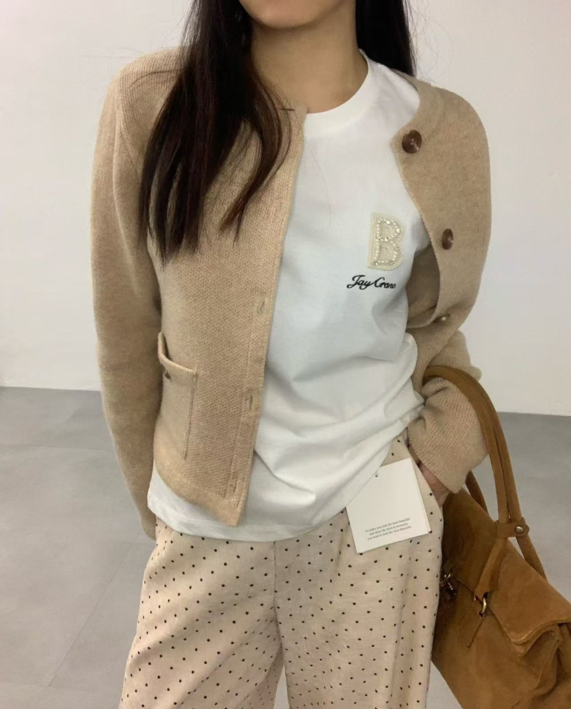 J CRANE-A東大門㊣實拍女裝新品職業25秋冬推薦時尚長袖T恤J CRANE長袖T恤