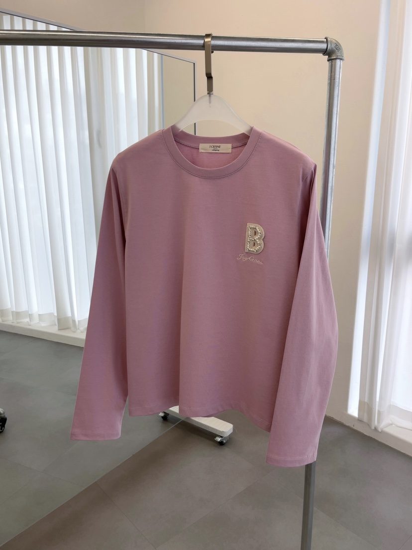 J CRANE-A東大門㊣實拍女裝新品職業25秋冬推薦時尚長袖T恤J CRANE長袖T恤圖色1