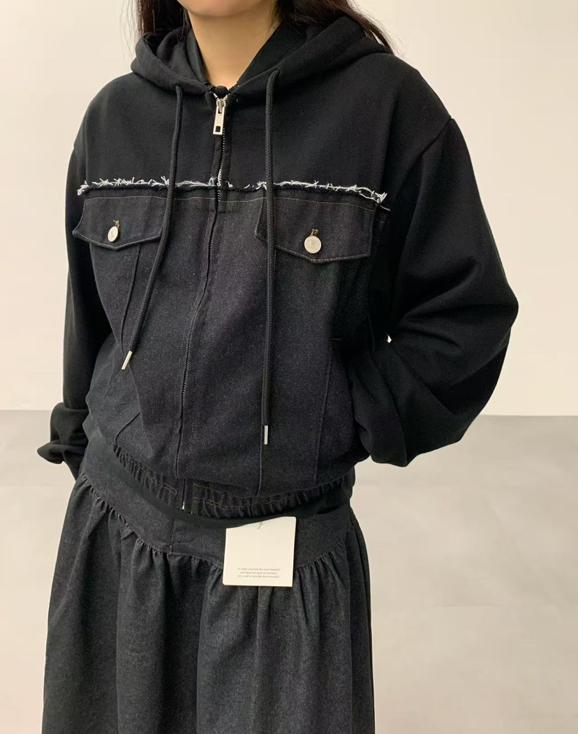 J CRANE-A東大門㊣實拍女裝新品休閑推薦職業夾克連帽拉鏈衫J CRANE夾克