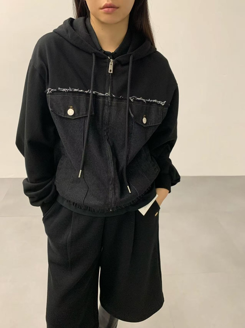 J CRANE-A東大門㊣實拍女裝新品休閑推薦職業夾克連帽拉鏈衫J CRANE夾克