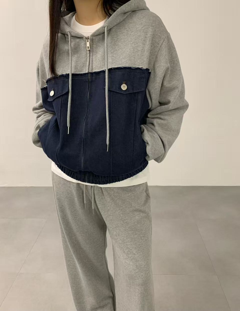 J CRANE-A東大門㊣實拍女裝新品休閑推薦職業夾克連帽拉鏈衫J CRANE夾克