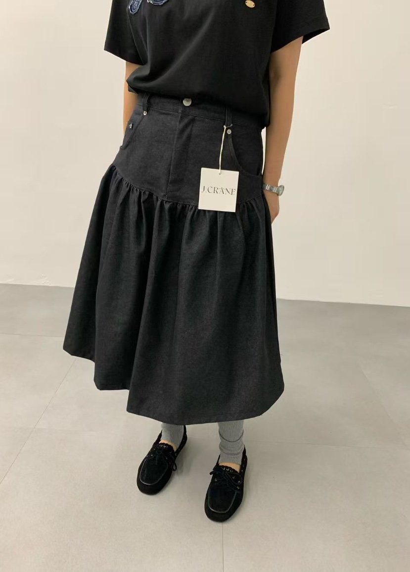 J CRANE-A東大門㊣代購女士新款熱賣推薦人氣休閑長裙褶皺J CRANE長裙