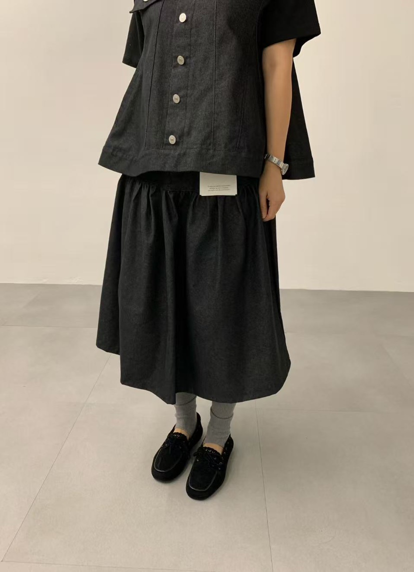 J CRANE-A東大門㊣代購女士新款熱賣推薦人氣休閑長裙褶皺J CRANE長裙