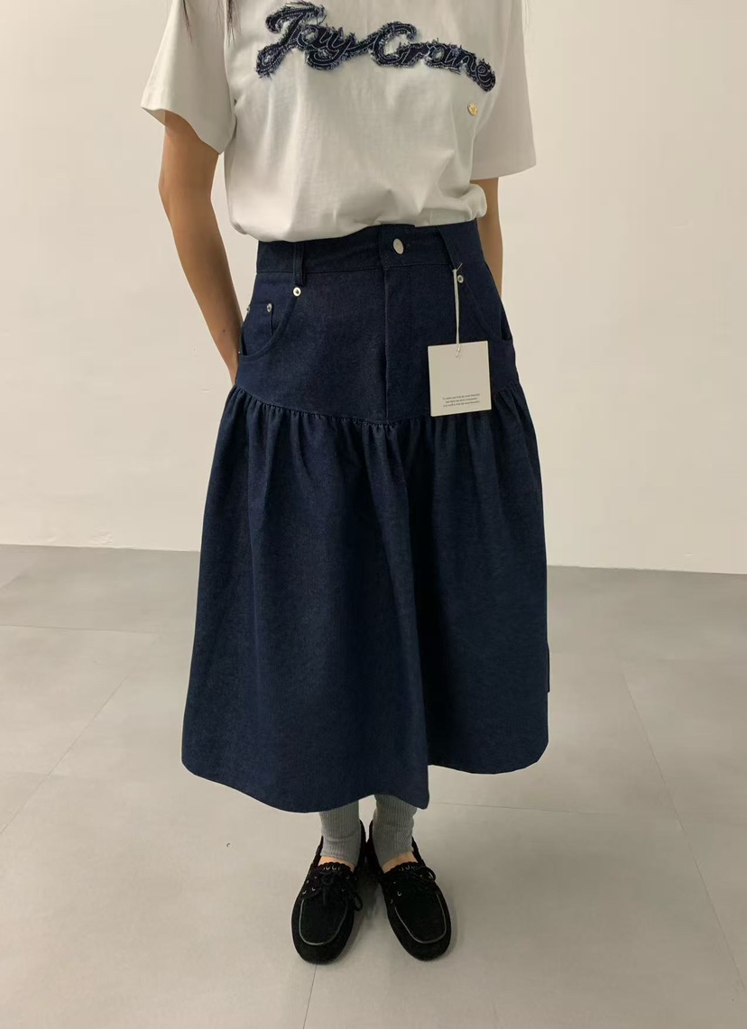 J CRANE-A東大門㊣代購女士新款熱賣推薦人氣休閑長裙褶皺J CRANE長裙