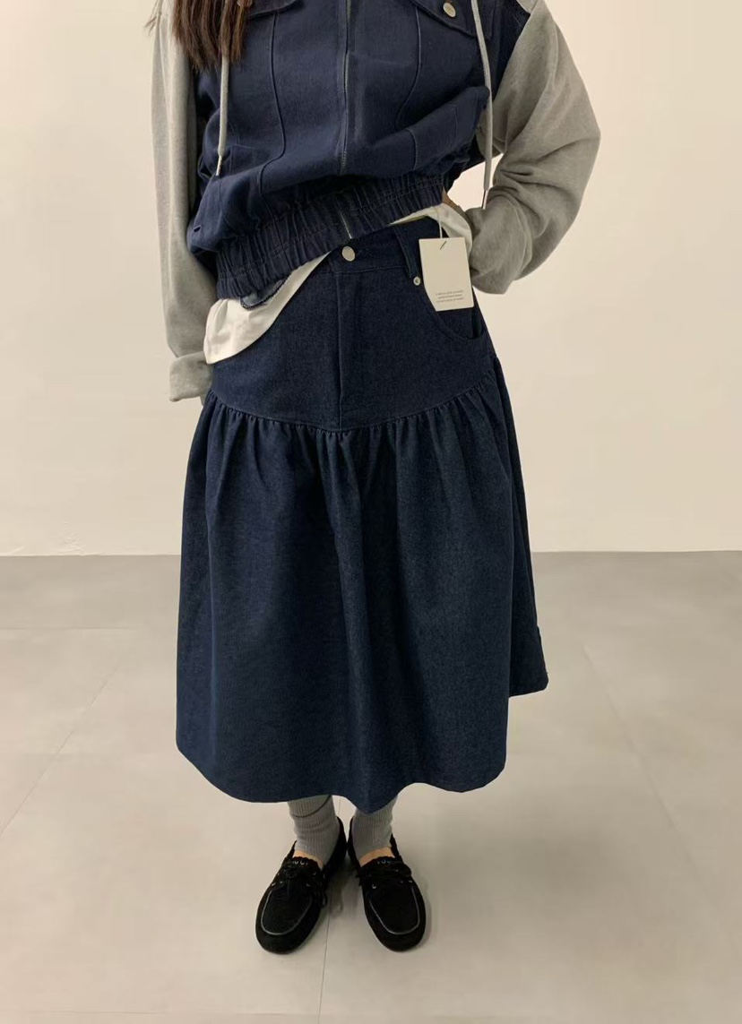 J CRANE-A東大門㊣代購女士新款熱賣推薦人氣休閑長裙褶皺J CRANE長裙