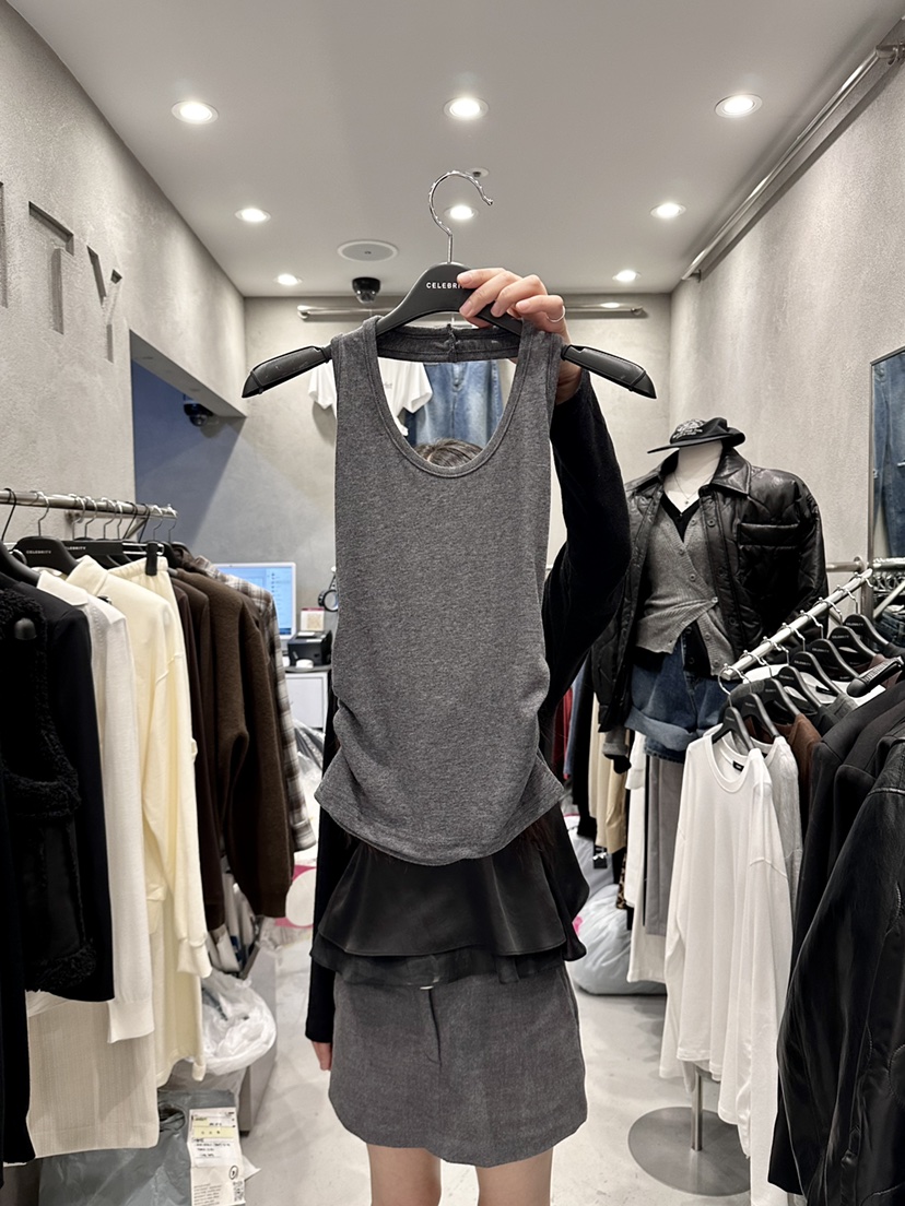 CELEBRITY-A東大門㊣代購女士新品熱賣休閑職業時尚吊帶背心CELEBRITY-A吊帶/背心圖色1