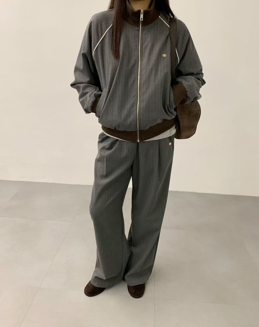 J CRANE-A韓國直郵㊣女士新品25秋冬休閑時尚熱賣休閑褲條紋J CRANE休閑褲