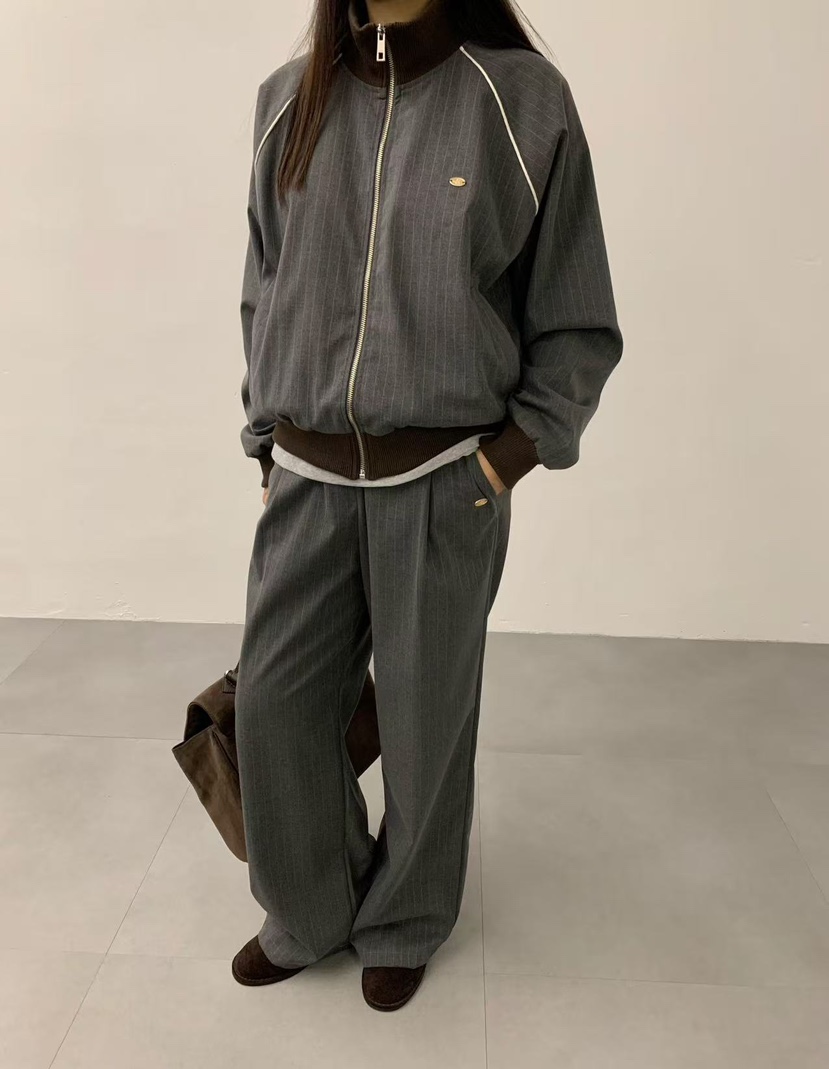 J CRANE-A韓國直郵㊣女士新品25秋冬休閑時尚熱賣休閑褲條紋J CRANE休閑褲