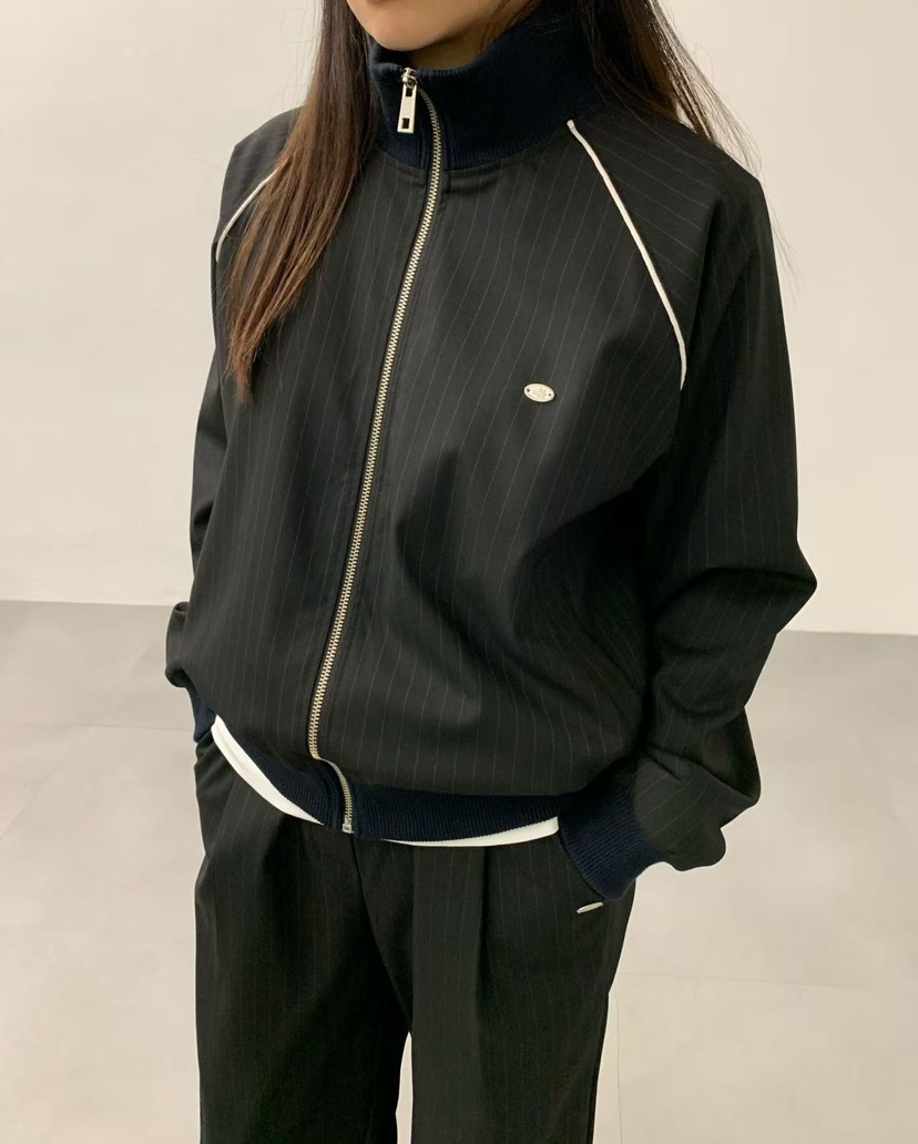 J CRANE-A韓國直郵㊣女裝新品推薦熱賣時尚職業25秋冬夾克條紋J CRANE夾克