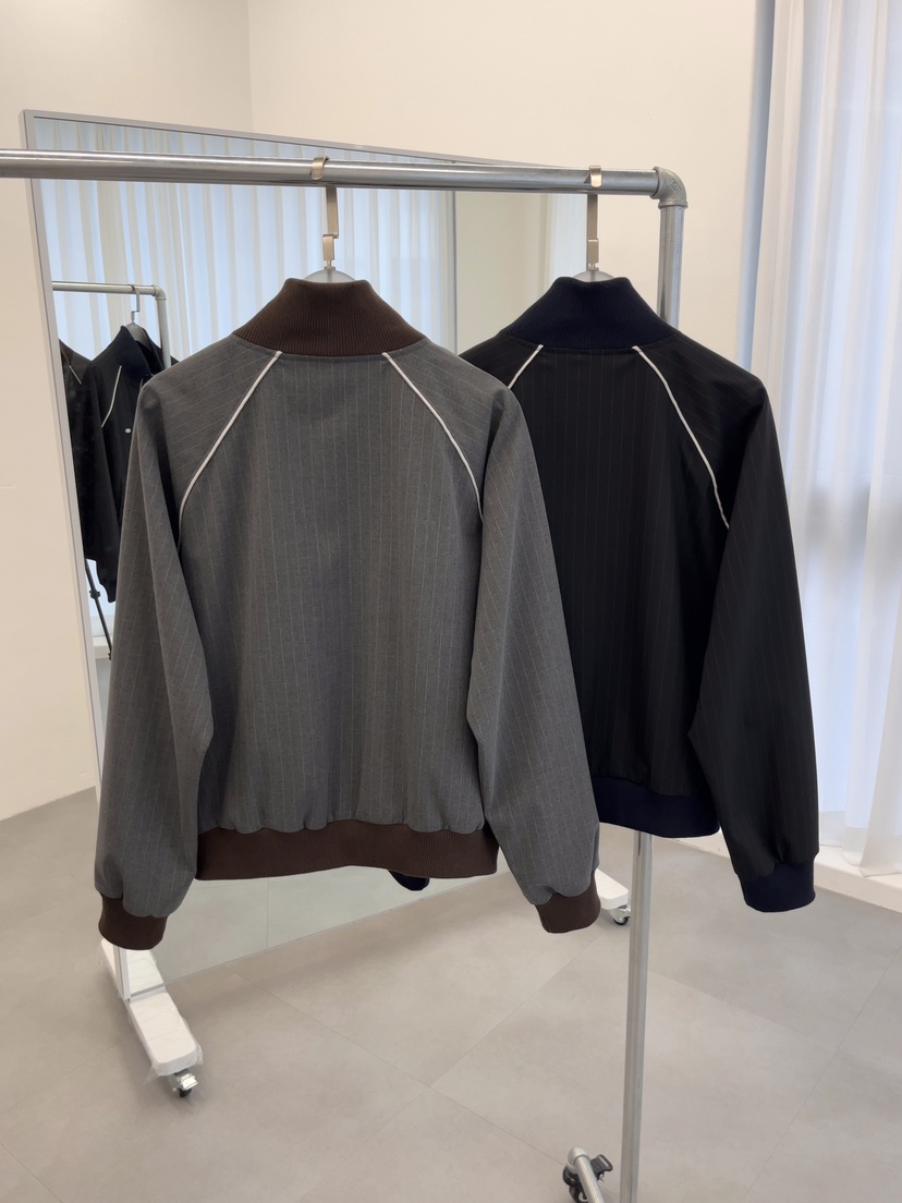 J CRANE-A韓國直郵㊣女裝新品推薦熱賣時尚職業25秋冬夾克條紋J CRANE夾克