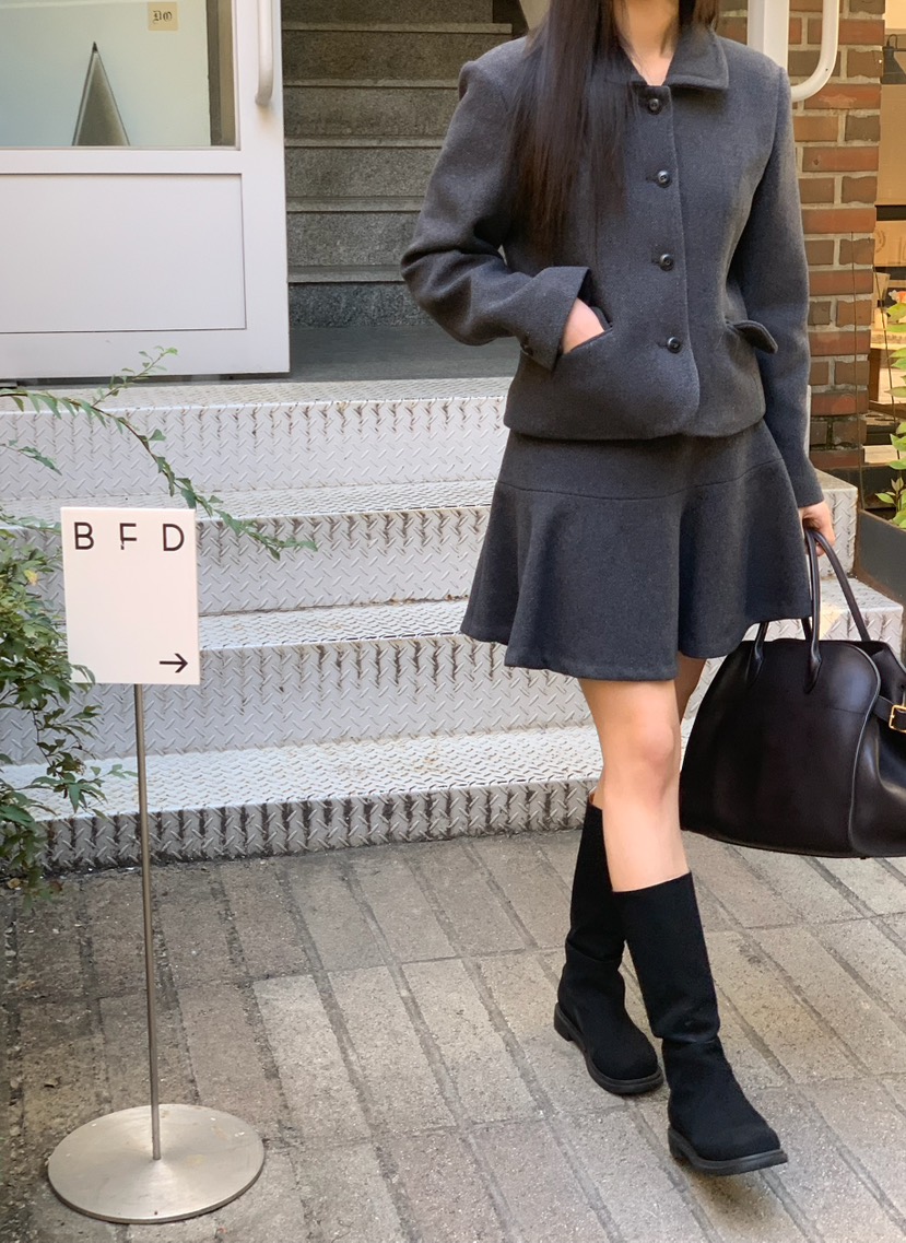 A Flan韓國代購㊣女裝新品25秋冬推薦人氣職業熱賣休閑夾克AFN EDITION夾克