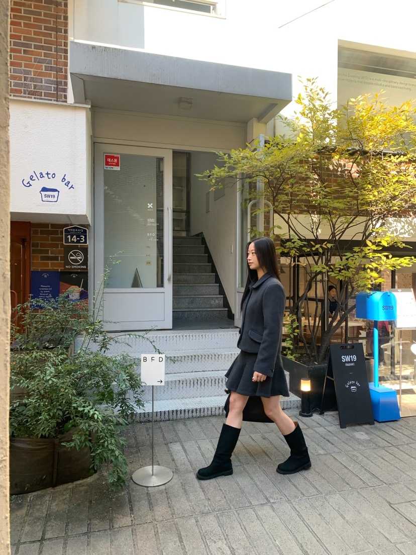 A Flan韓國代購㊣女裝新品25秋冬推薦人氣職業熱賣休閑夾克AFN EDITION夾克