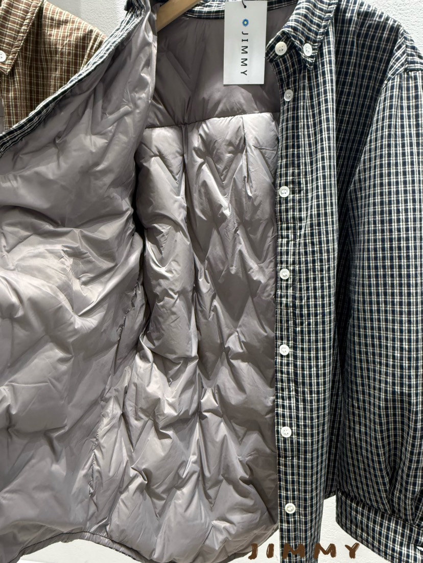 JIMMY韓國代購㊣女裝新款熱賣時尚人氣推薦25秋冬夾克格子棉JIMMY/REMAKE夾克