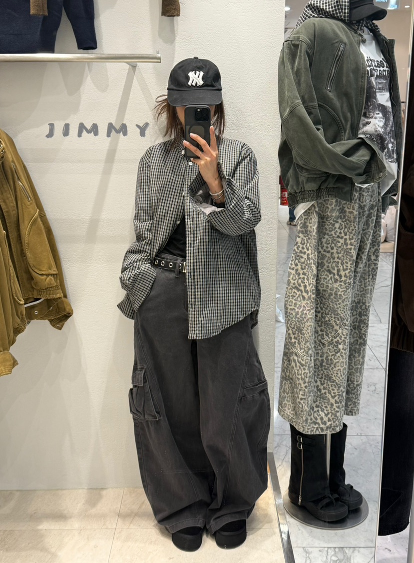 JIMMY韓國代購㊣女裝新款熱賣時尚人氣推薦25秋冬夾克格子棉JIMMY/REMAKE夾克