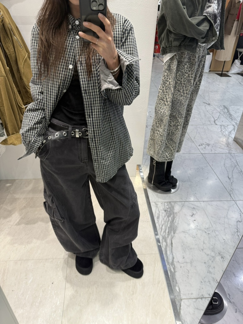 JIMMY韓國代購㊣女裝新款熱賣時尚人氣推薦25秋冬夾克格子棉JIMMY/REMAKE夾克