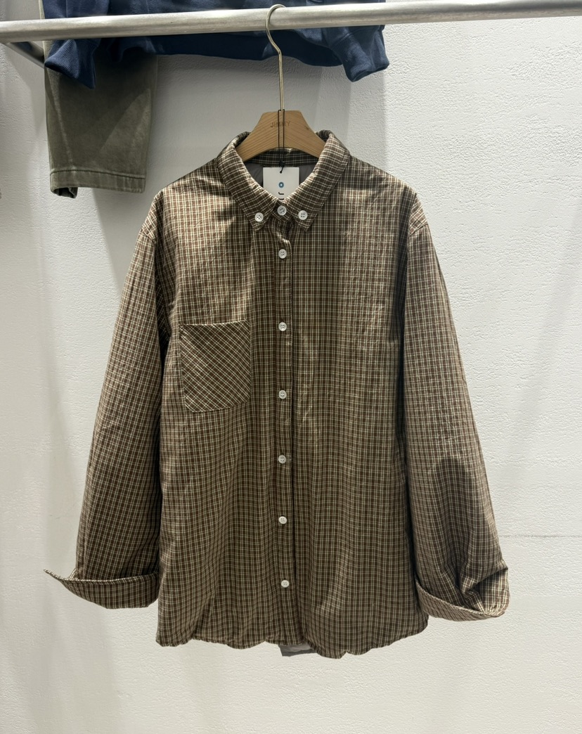 JIMMY韓國代購㊣女裝新款熱賣時尚人氣推薦25秋冬夾克格子棉JIMMY/REMAKE夾克圖色1