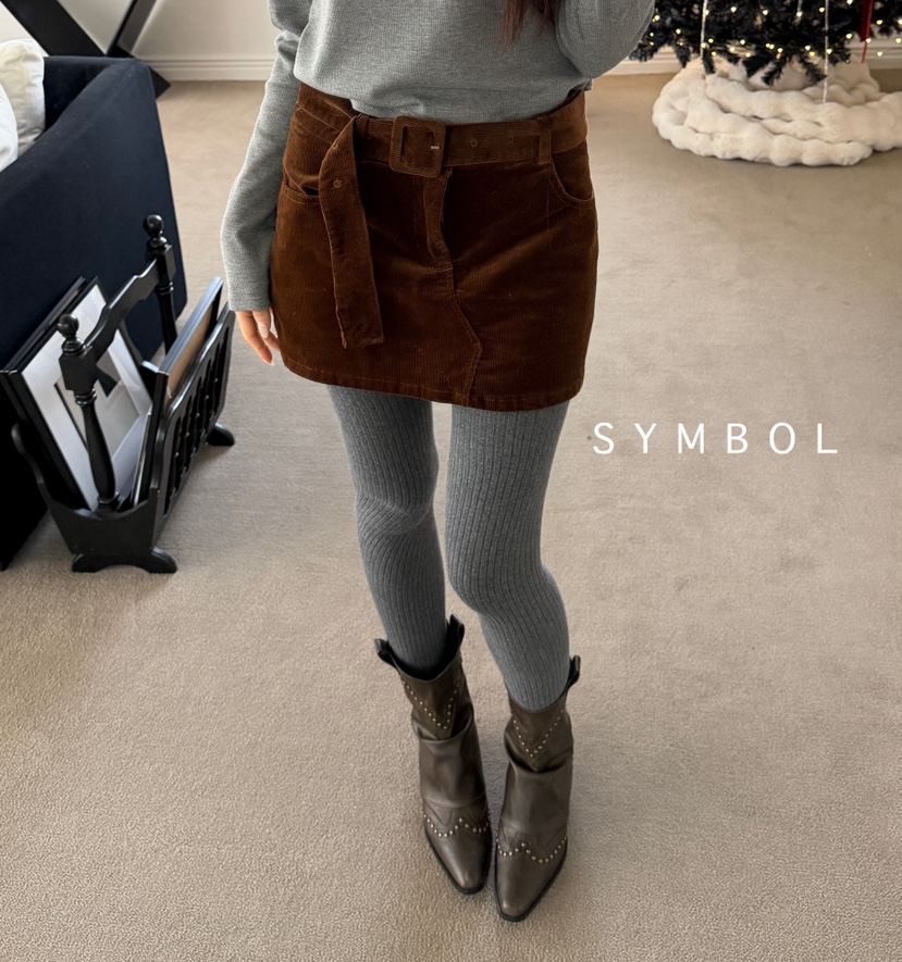 SYMBOL韓國直郵㊣女裝新款職業人氣休閑推薦時尚裙褲含腰帶SYMBOL裙褲圖色1