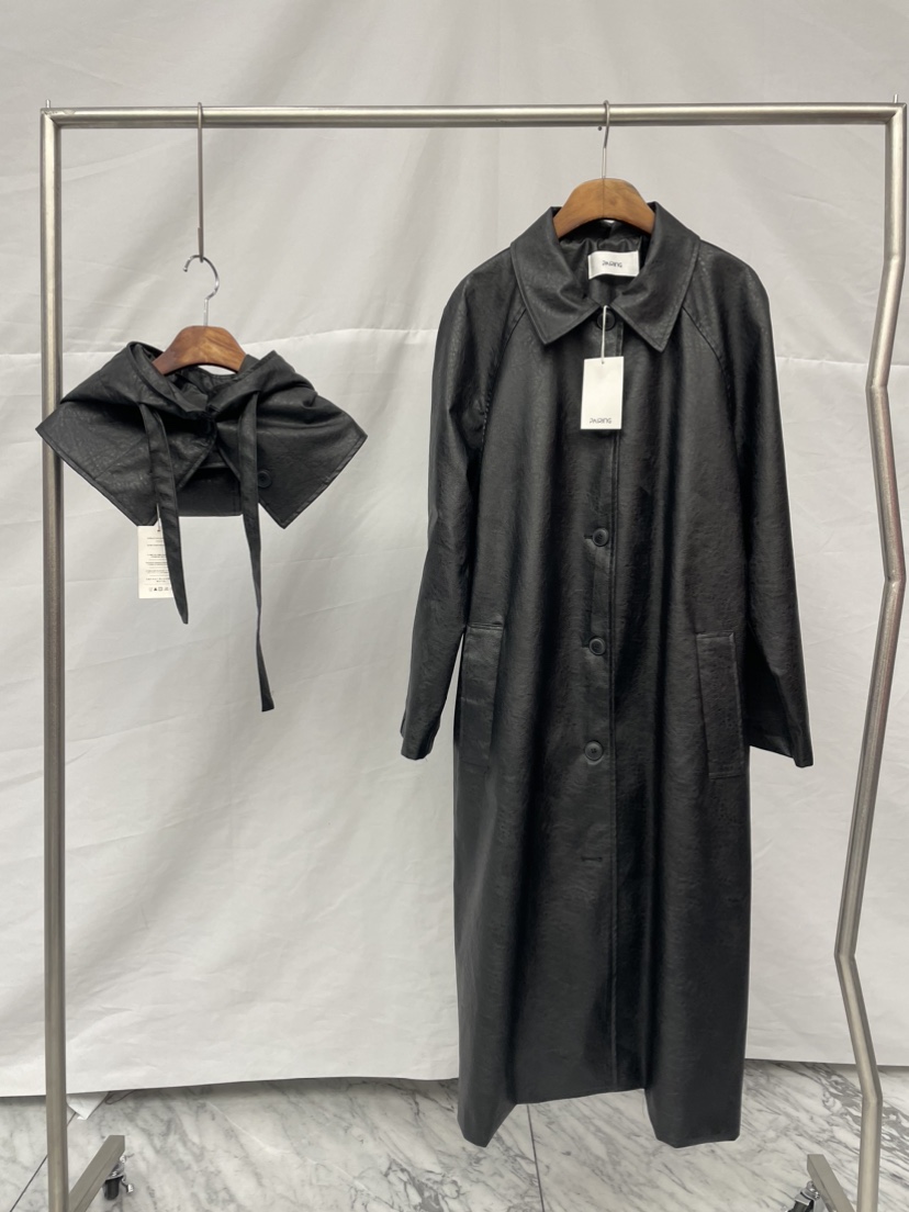 PAIRING東大門㊣直郵女士新品時尚熱賣休閑中長款大衣含帽子PAIRING中長款大衣圖色3