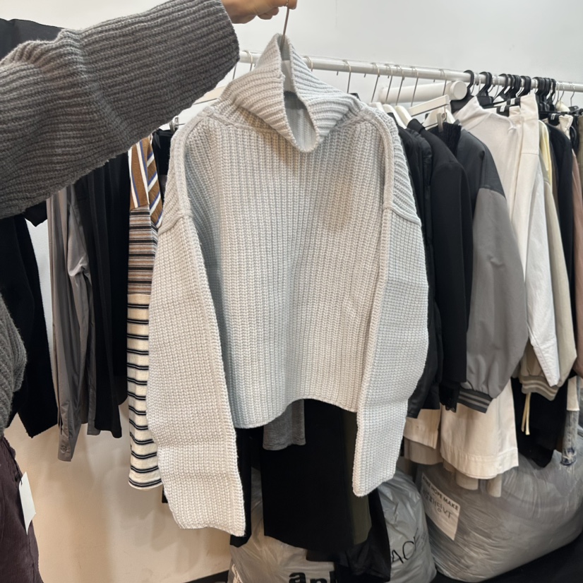 AIME HOPE MAKE東大門㊣實拍女裝新款人氣時尚休閑職業毛衣AIME HOPE MAKE毛衣圖色4淺藍色