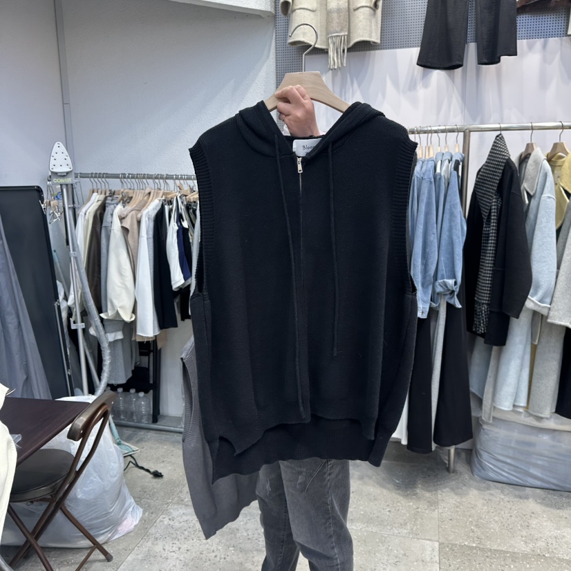 BLOOM韓國代購㊣女士新款休閑時尚職業人氣熱賣推薦馬甲連帽BLOOM-Q馬甲圖色3