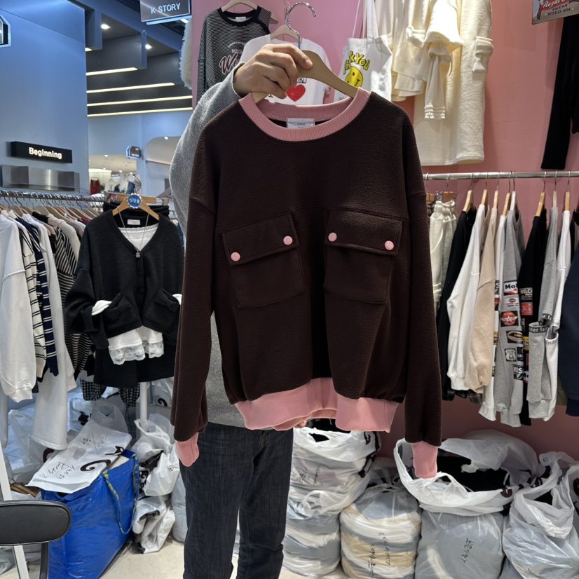 K STORY東大門㊣實拍女士新款25秋冬推薦休閑人氣職業衛衣K STORY衛衣圖色3