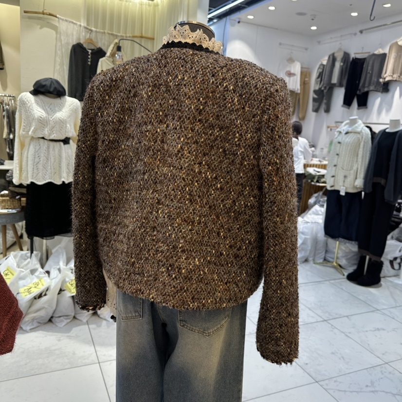 2nd B-S東大門㊣代購女裝新品推薦時尚25秋冬職業夾克粗花呢2nd B-S夾克