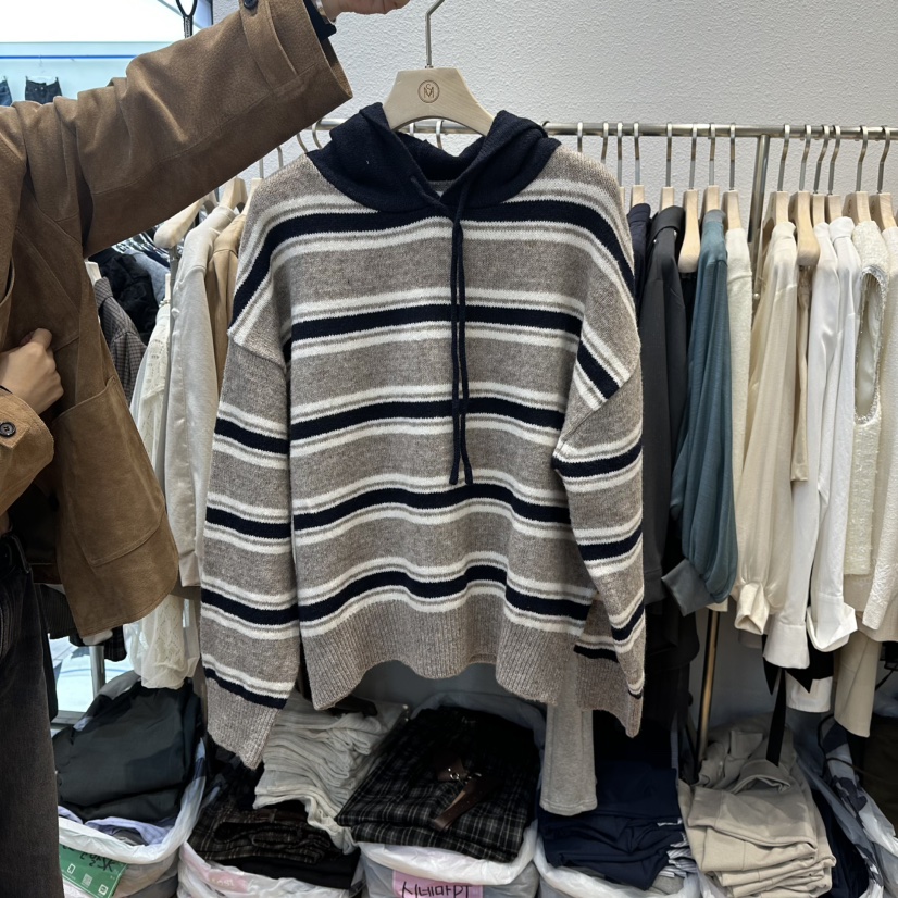 THE MOST-Q東大門㊣實拍女士新款休閑職業針織衫連帽針織衫THE MOST針織衫圖色1