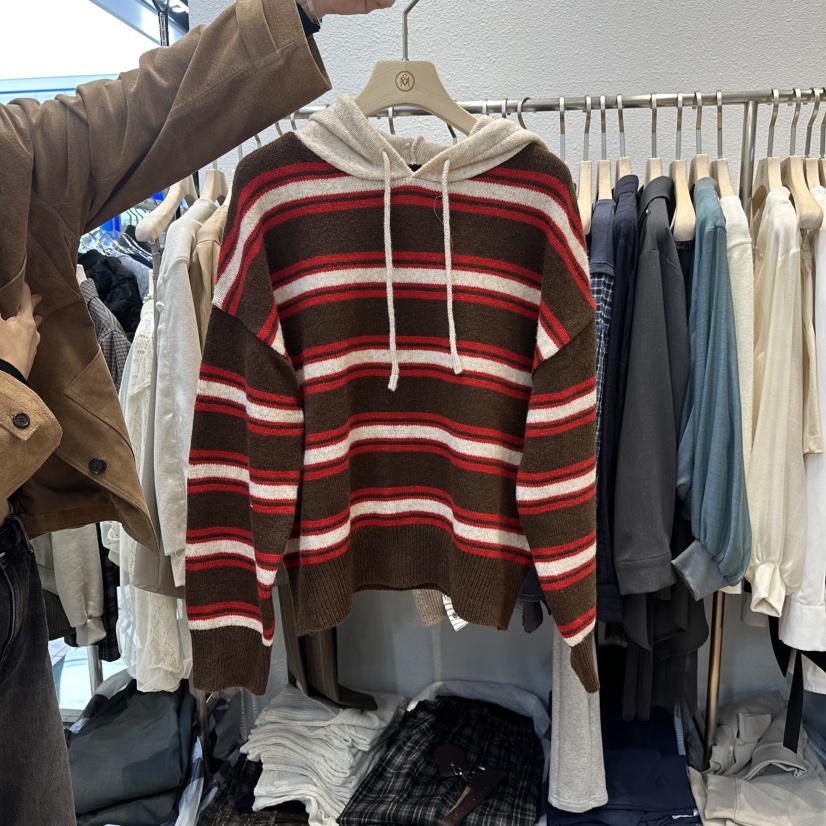 THE MOST-Q東大門㊣實拍女士新款休閑職業針織衫連帽針織衫THE MOST針織衫圖色2