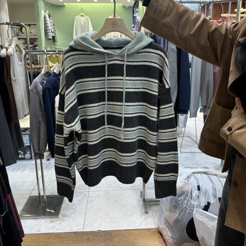 THE MOST-Q東大門㊣實拍女士新款休閑職業針織衫連帽針織衫THE MOST針織衫圖色3