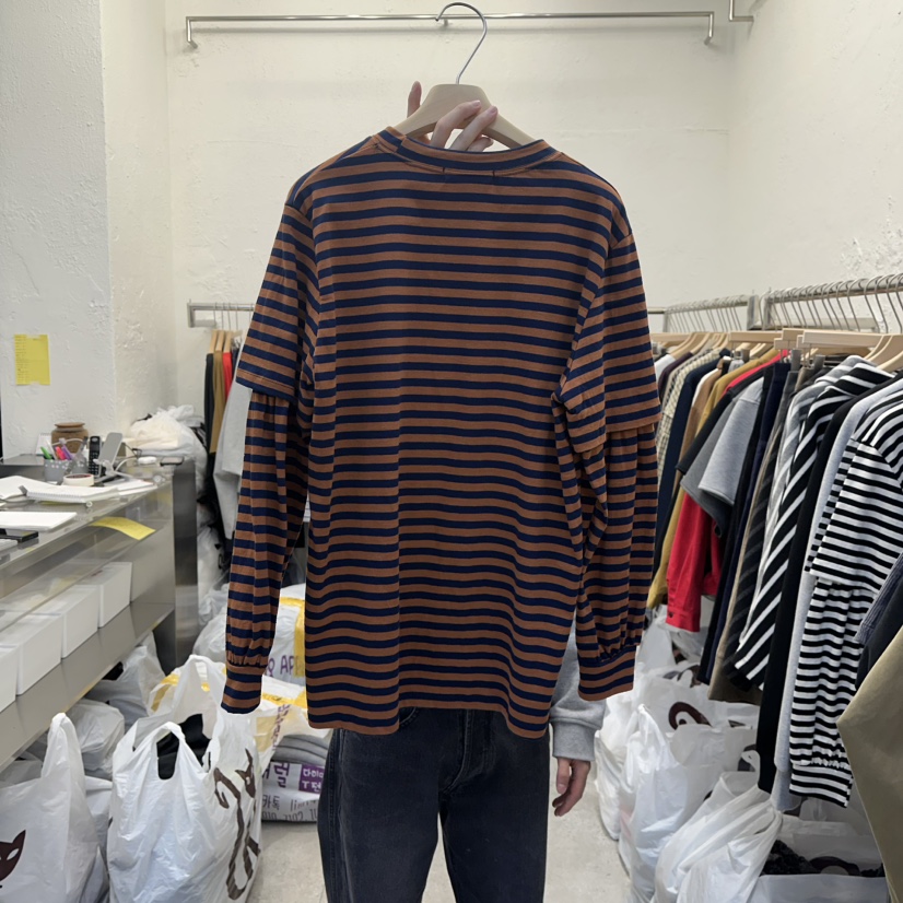 DA YLOG東大門㊣直郵女裝新品25秋冬人氣推薦長袖T恤假兩件DA YLOG長袖T恤