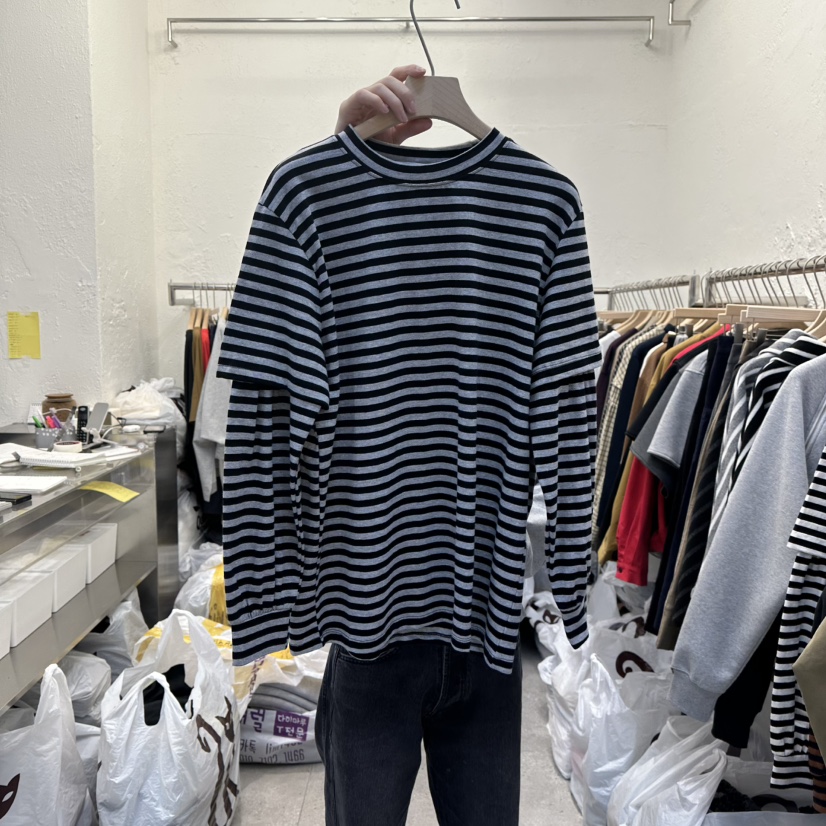 DA YLOG東大門㊣直郵女裝新品25秋冬人氣推薦長袖T恤假兩件DA YLOG長袖T恤圖色3